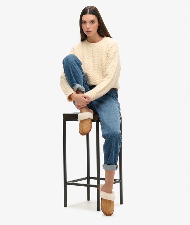 Suede Mule Slippers