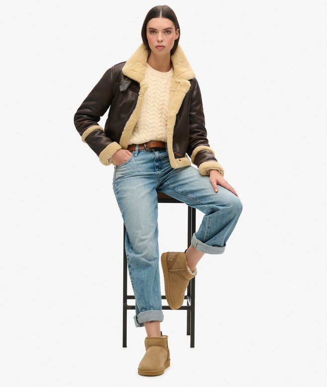 Suede Sherpa Mini Boots More Colours Available Price £62.99 Price reduced from £89.99 to You Save 30%