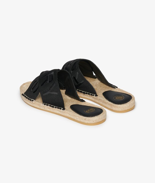 Espadrille Cross Strap Sliders