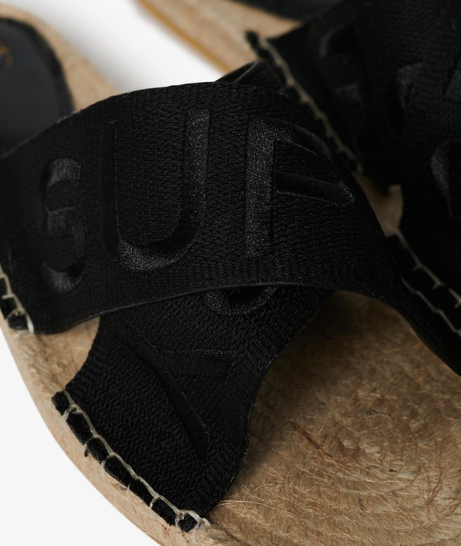 Espadrille Cross Strap Sliders