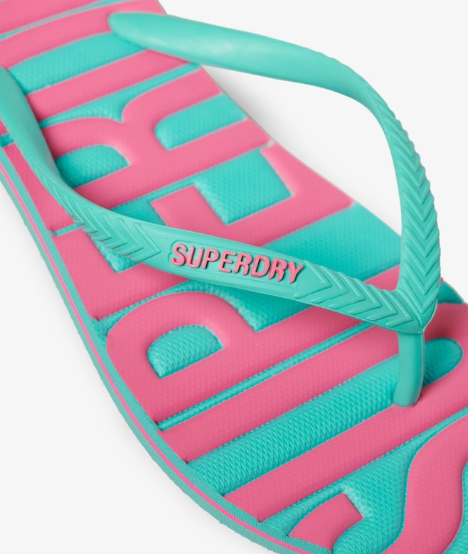 womens Vintage Vegan Flip Flops in AQUA Superdry UK