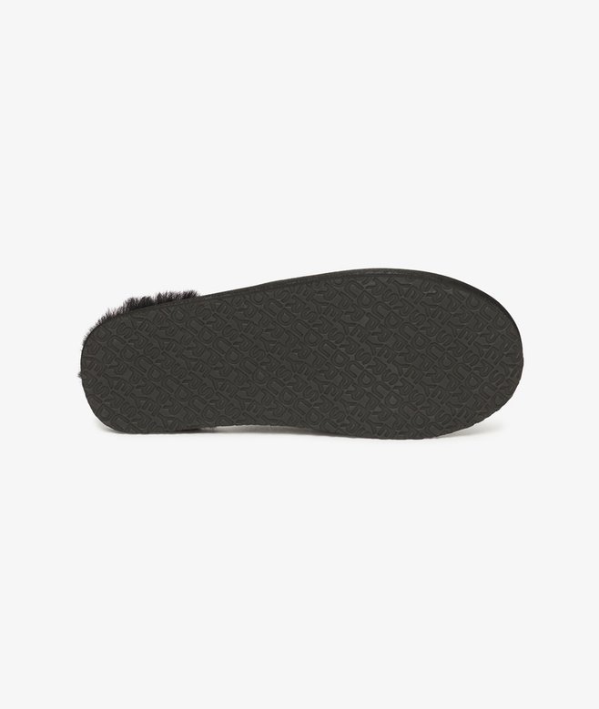 mens Suede Mule Slippers in Black Superdry UK