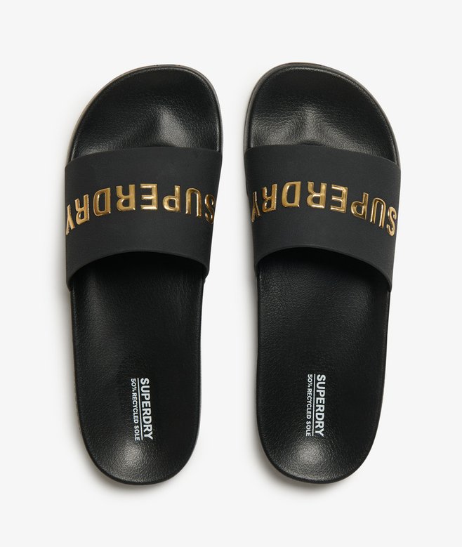 Vegan Logo Pool Sliders