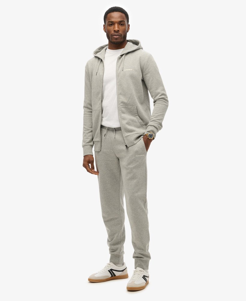 mens Plain Zip Hoodie in GREY MARL | Superdry US