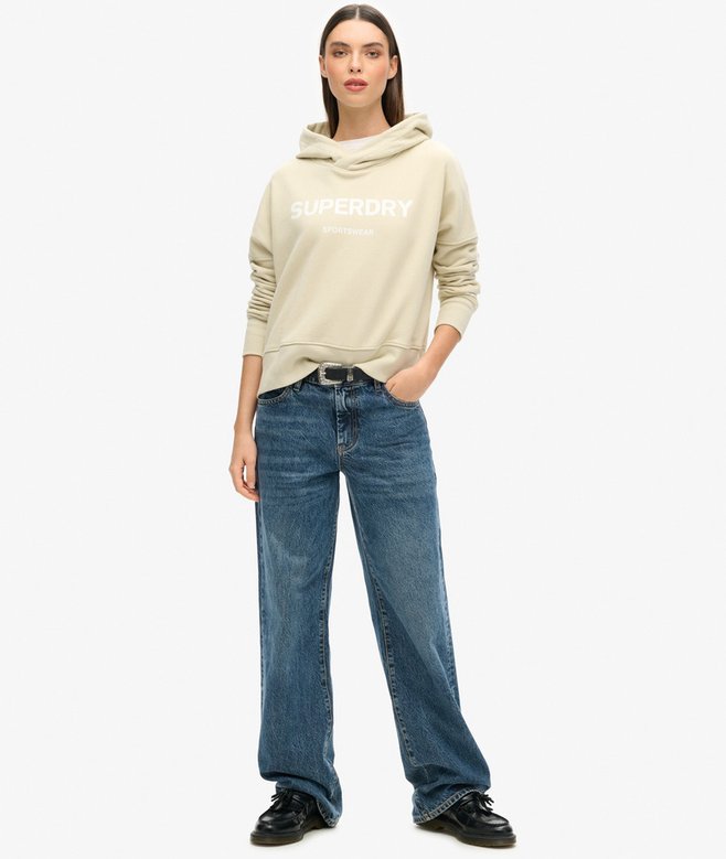 Core Sport Crop Box Hoodie