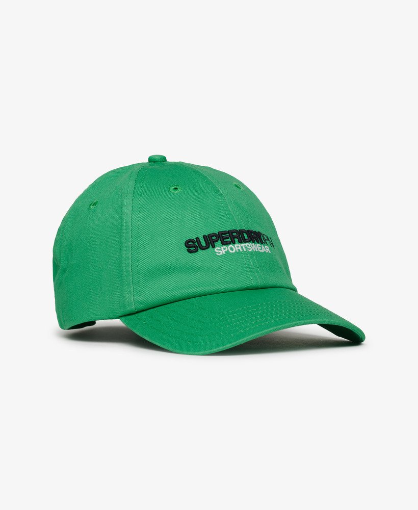 ◆Superdry◆ Pigment Logo Ball Cap Light Green Superdry Curved Brim Graphic Seagrass Green Adjustable Cap
