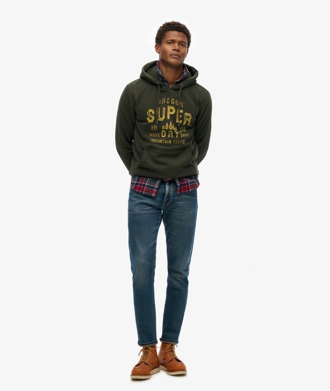 Superdry Mens Organic Cotton Core Logo Graphic Hoodie, Slim Fit Black Size M At Amazon Men's Clothing Store