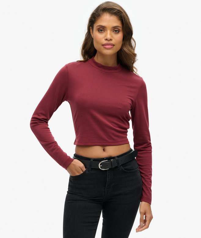 Long Sleeve Open Back Top