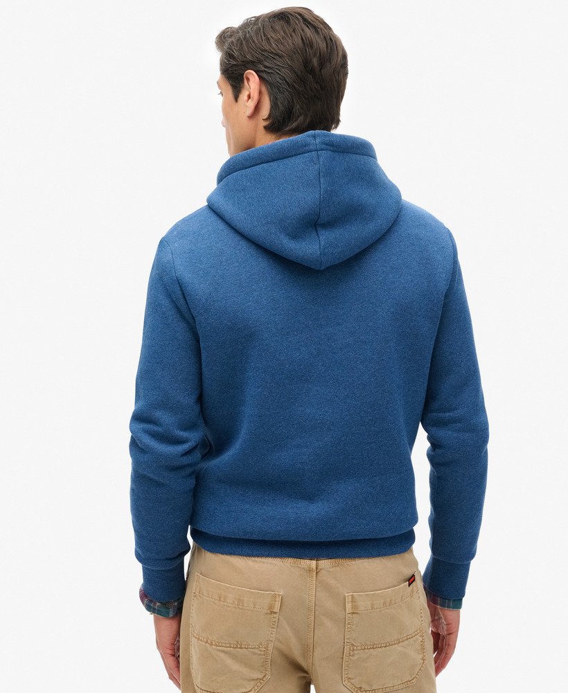 トップス HOLIDAY SUPER FINE DRY DAMAGE L/S HOODIE mens Tonal Vintage Logo Hoodie in Bright Blue Marl | Superdry US