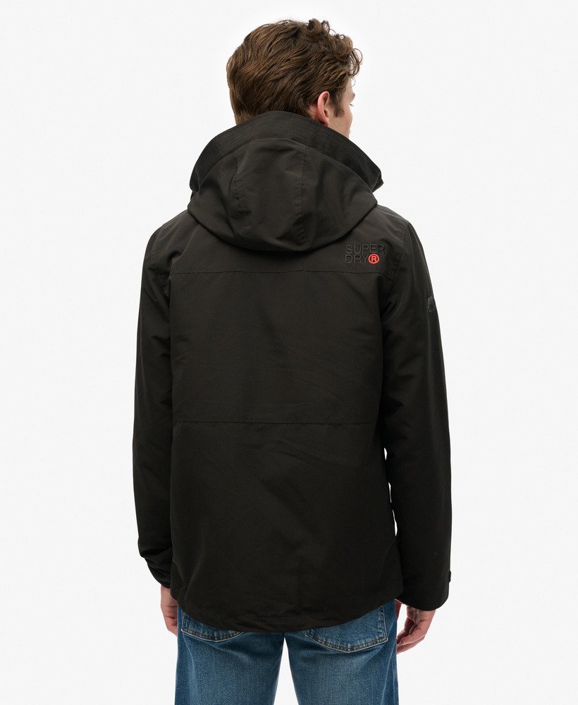 mens Hooded Ultimate Embroidered Windbreaker in Black | Superdry CA-EN