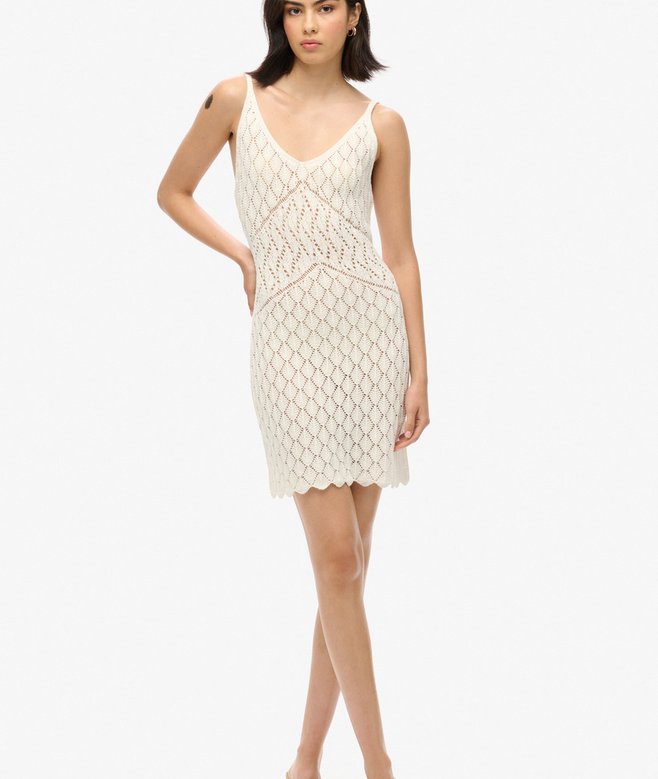 Crochet Cami Mini Dress