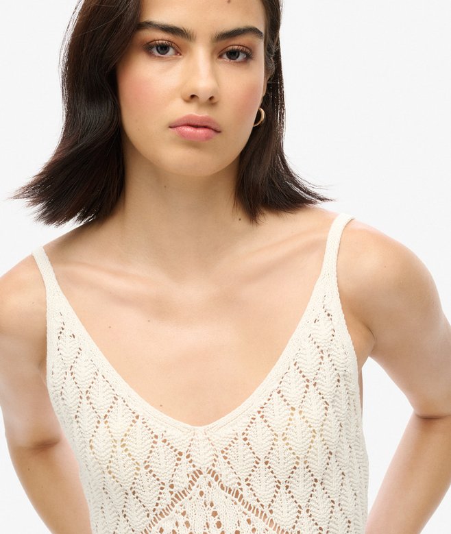 Crochet Cami Mini Dress