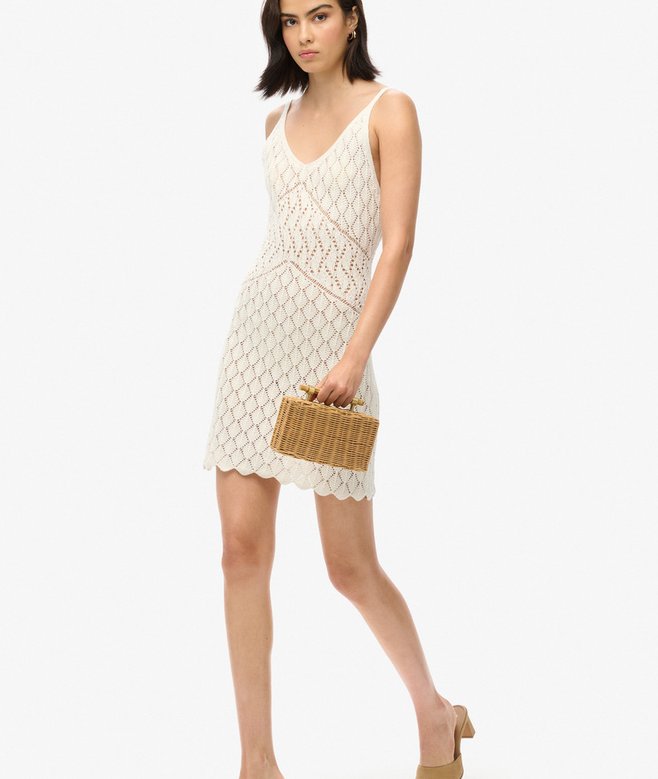 Crochet Cami Mini Dress