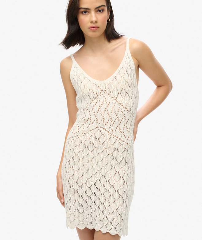 Crochet Cami Mini Dress