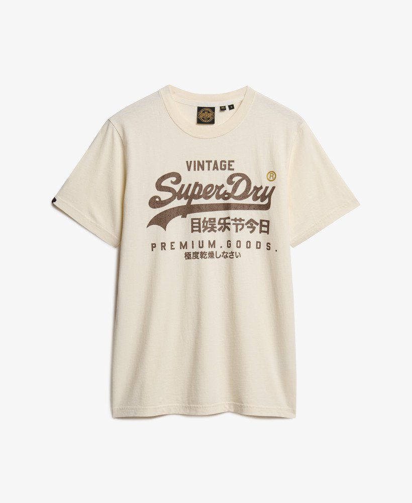 mens Vintage Logo Workwear Relaxed T-Shirt in Riff White
