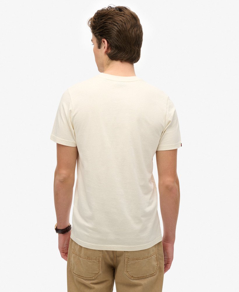 mens Vintage Logo Workwear Relaxed T-Shirt in Riff White
