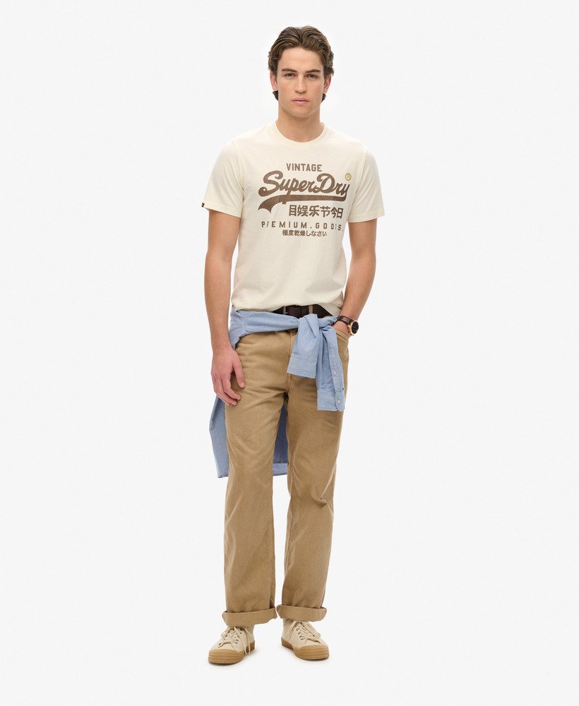 Superdry★クラシック ビンテージロゴTシャツ 送関込 mens Neon Vintage Logo Graphic T-Shirt in Hydro Dark