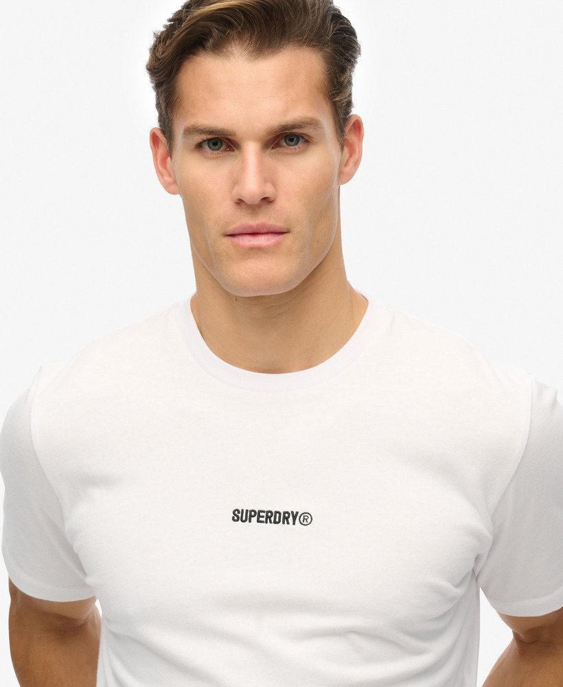 mens Micro Logo T-Shirt in Bone White | Superdry UK