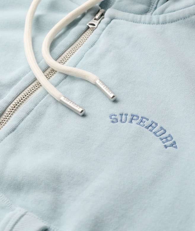 Essential Logo Cropped Zip Hoodie