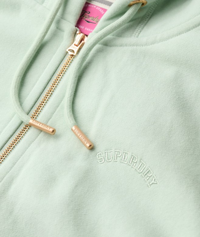 Superdry Jogger Essential Logo Donna - Tuta Felpa Comfort (Crema, Taglia Regolare)
