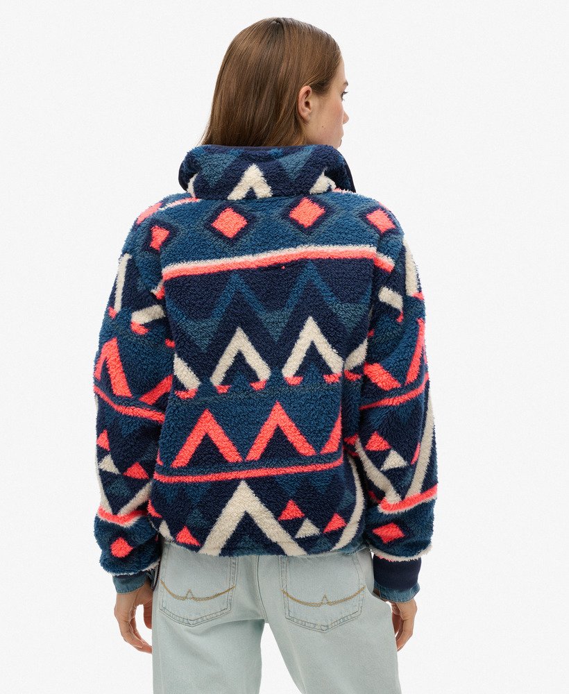 Dames Super Zachte Teddy Fleece met Print in nava quilt print | NL