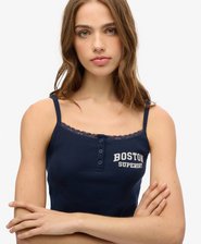 Athletic Essentials Graphic Button Cami Top
