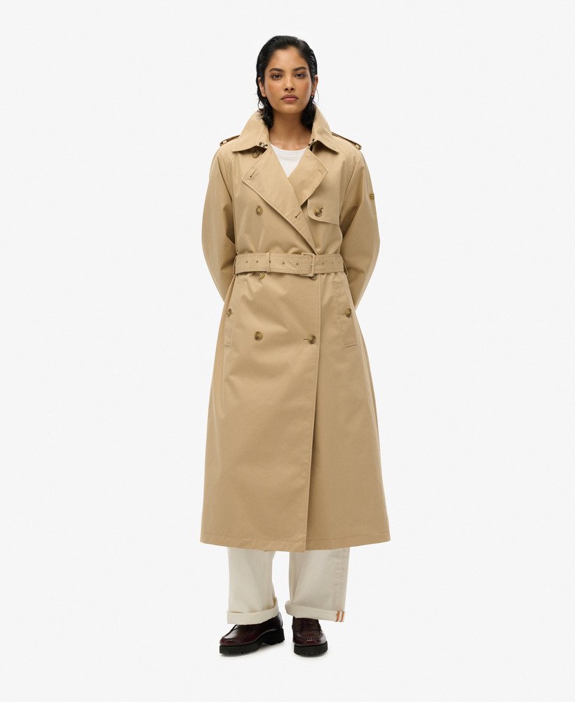 womens Classic Trench Coat in Shaker Beige | Superdry CA-EN