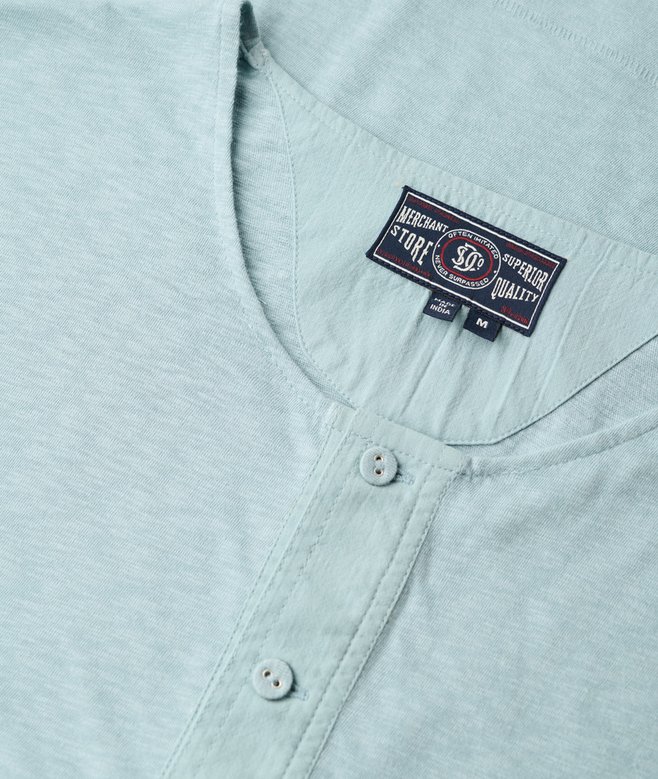The Merchant Store - Short Sleeve Henley Top