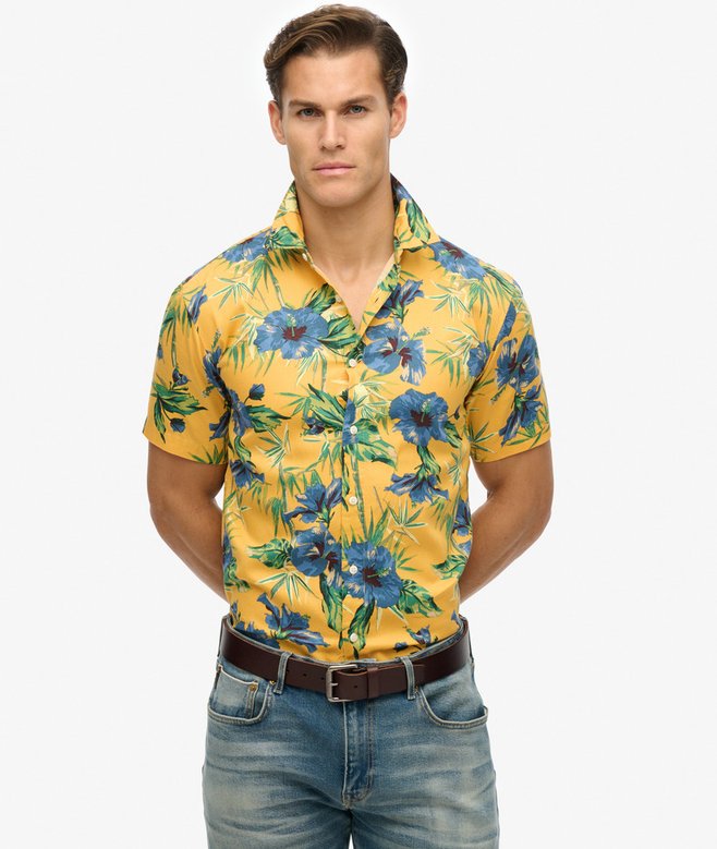 Chemise à imprimé hawaïenjaune hawaïen pour Homme | FR