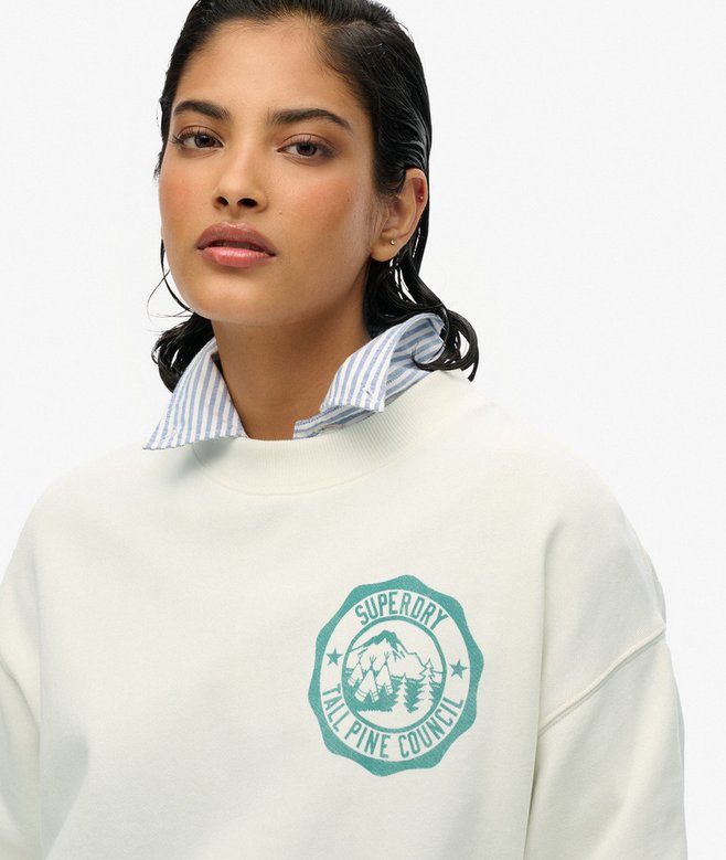 Lo-Fi Outdoor Mono Loose Crew Sweatshirt