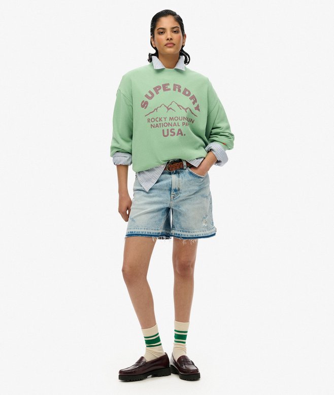 Lo-Fi Outdoor Mono Loose Crew Sweatshirt
