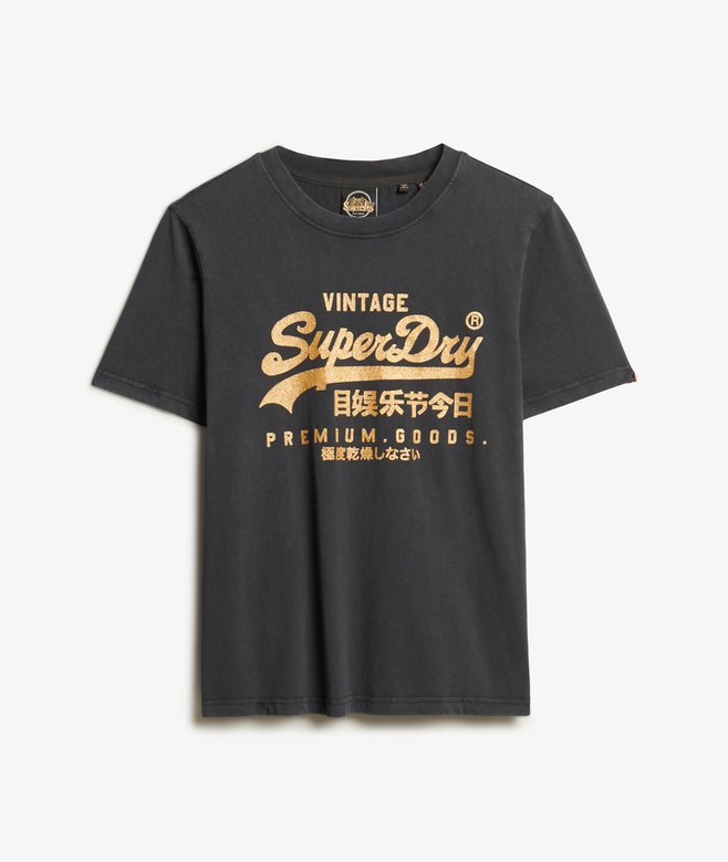 Vintage Logo Metallic Relaxed T-Shirt