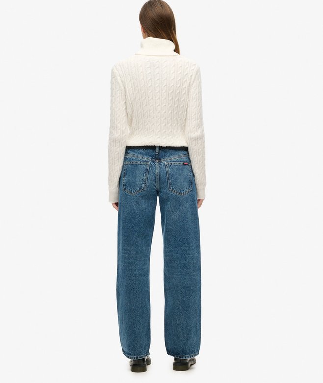 Mid Rise Wide Leg Jeans
