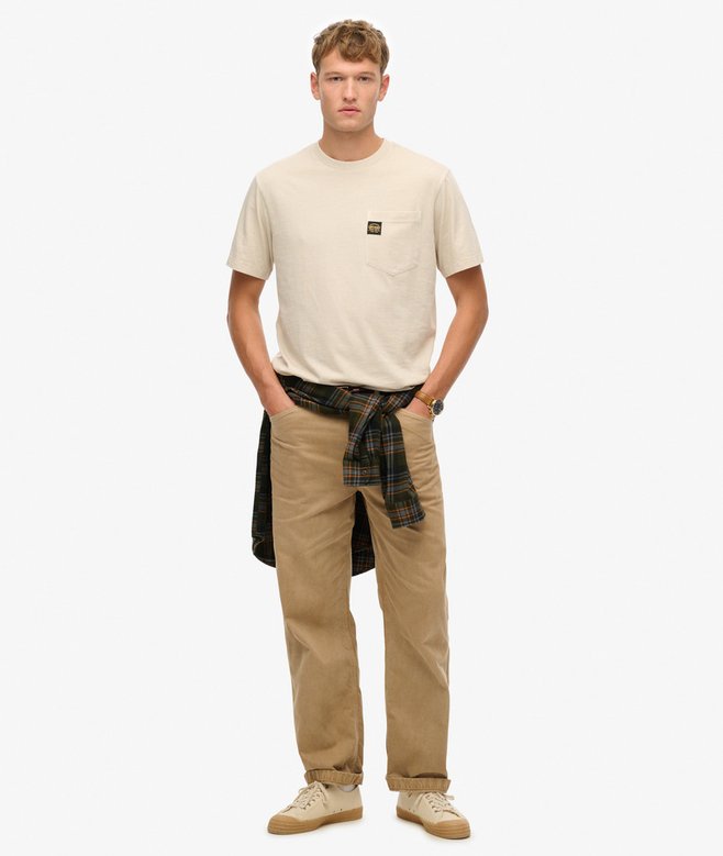 Contrast Stitch Pocket T-Shirt