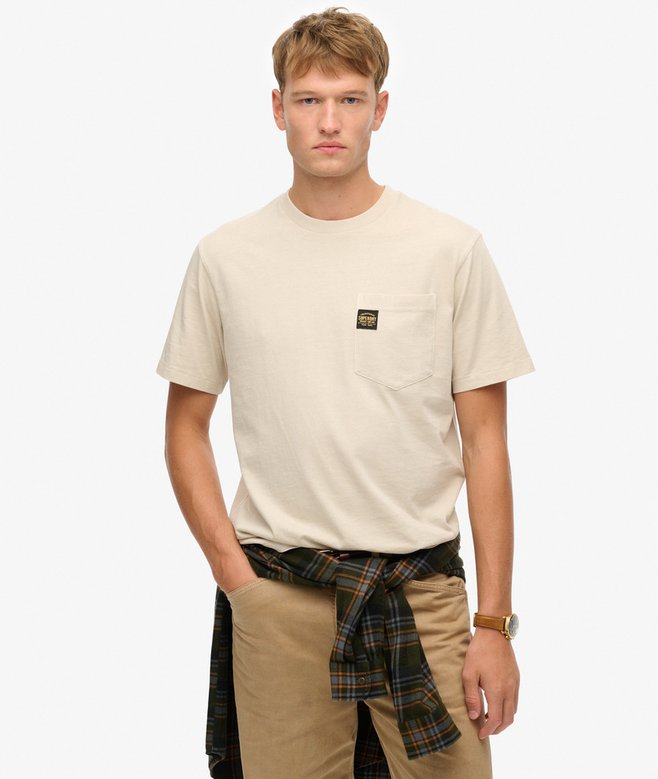 Contrast Stitch Pocket T-Shirt