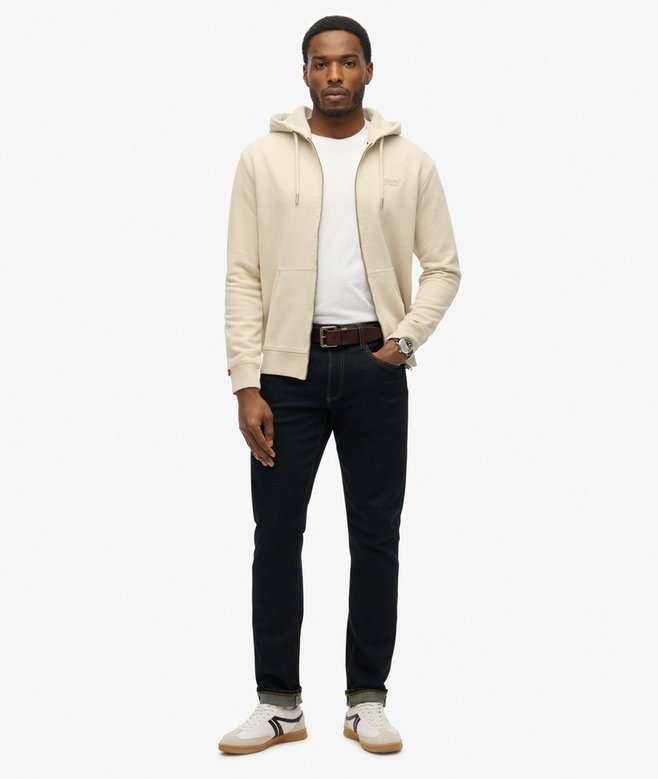 Felpa con Cappuccio e Zip Essential Logo Half Brushed Image 2