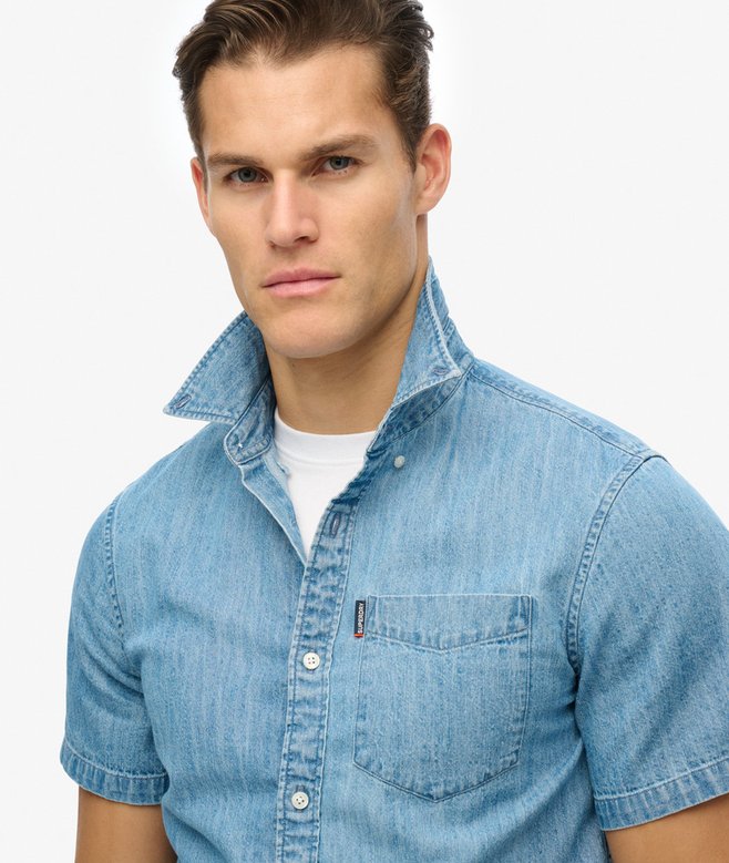 Essential Short Sleeve Denim Shirt (6) 4.3 out of 5 stars, 6 reviews More Colours Available Price £31.49 Price reduced from £44.99 to You Save 30%