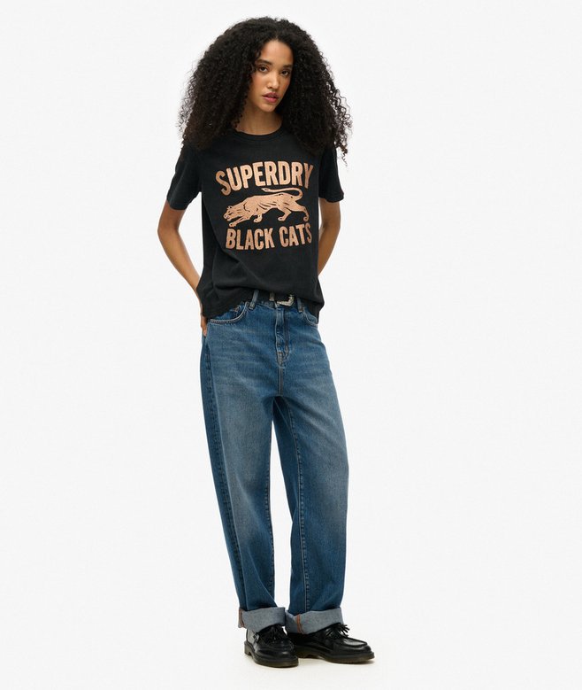 Embellished Varsity Relaxed T-Shirt