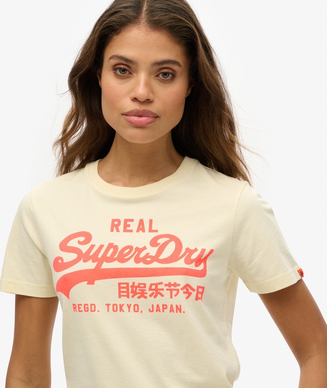 Vintage Logo Neon Fitted T-Shirt