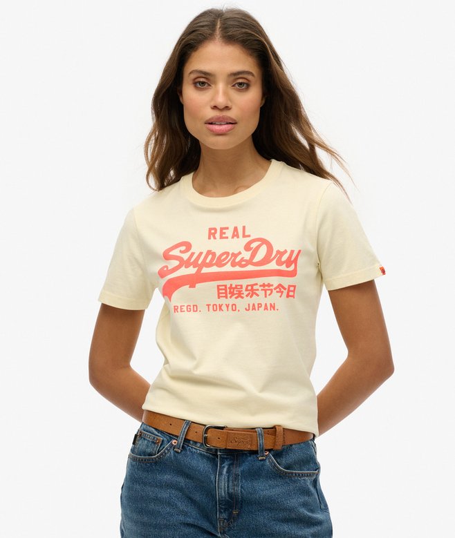 Vintage Logo Neon Fitted T-Shirt