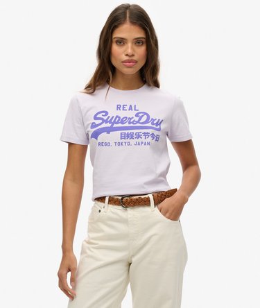 T-shirt ajust&eacute; Vintage Logo Neon Image 1