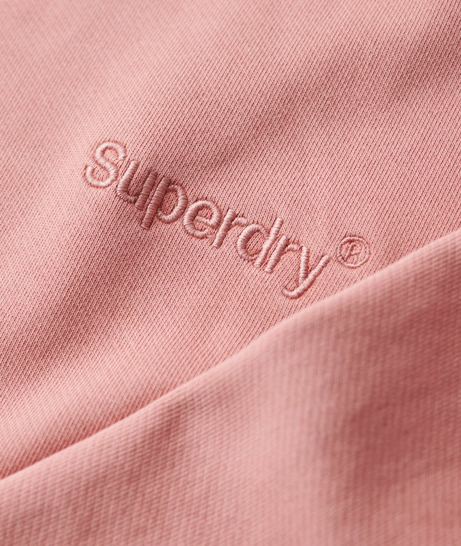 Embroidered Core Logo Buttoned Crew Sweatshirt