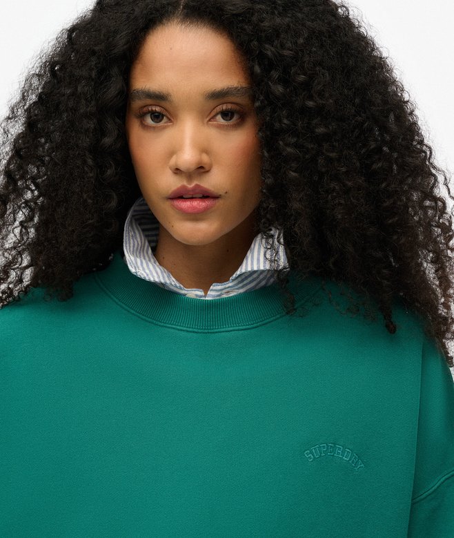 Essential Logo Oversized Crew Sweatshirt