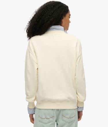 Varsity vid utsmyckad sweatshirt med rund hals Image 4