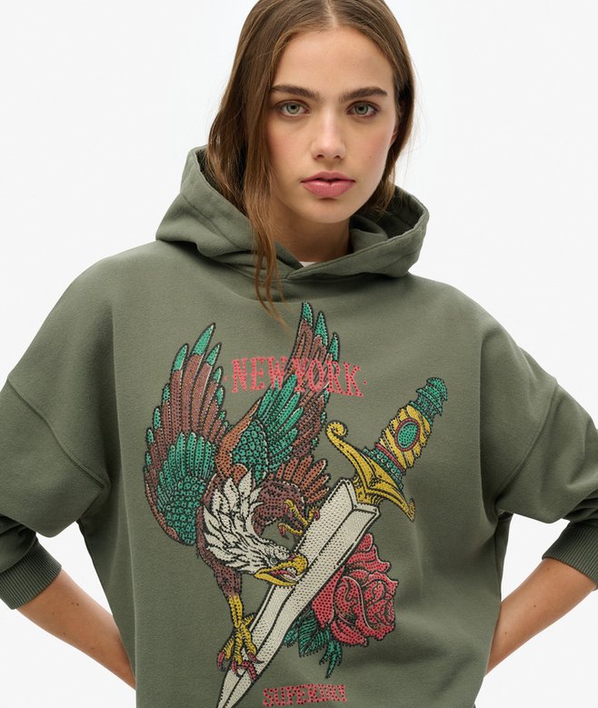 Neo Trad Tattoo Relaxed Hoodie