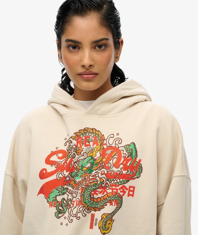 Tokyo Vintage Logo Relaxed Hoodie