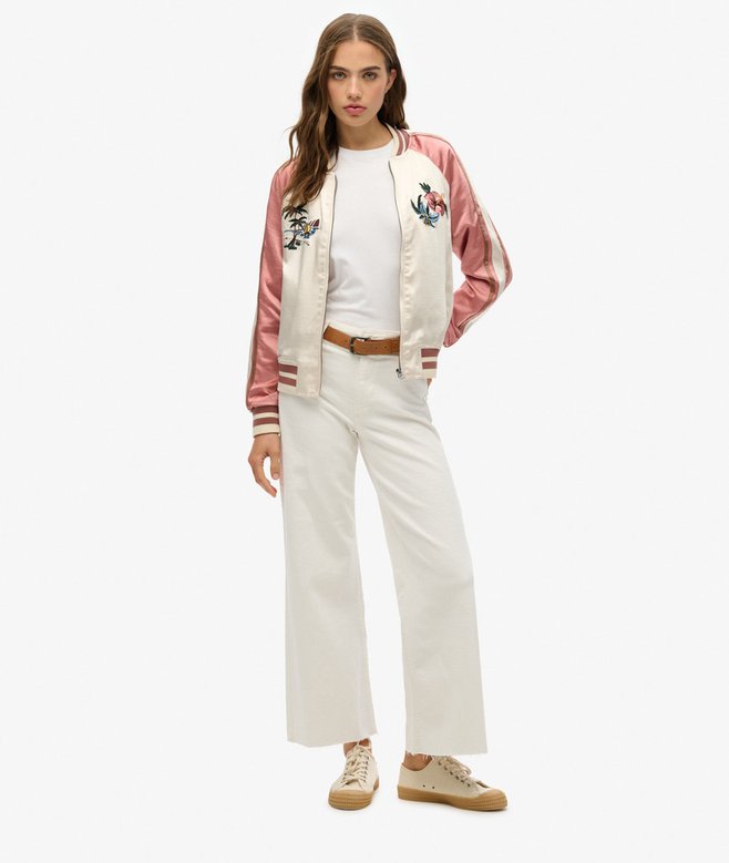 Bomber ricamato Suikajanrice white da Donna Superdry IT
