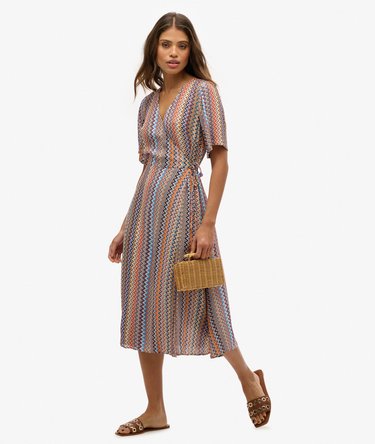 Midi-Wickelkleid mit Print Image 4