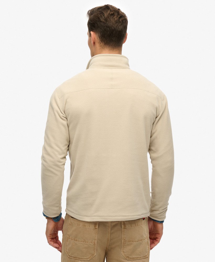 Polar Fleece Half Zip-Winter Twig Beige