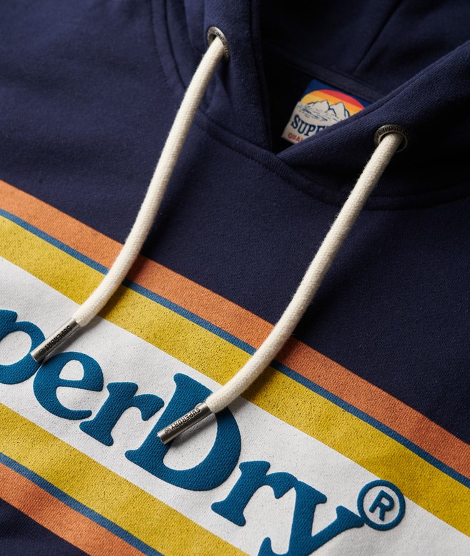 Venue Logo Striped Relaxed Hoodie